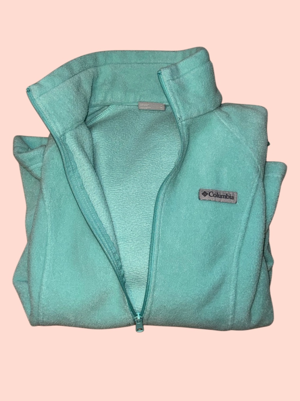 Columbia Aqua Blue Full Zip Fleece Jacket | Women’s Lightweight Outdoor Jacket